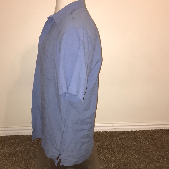 Quicksilver Blue Button-Front Shirt Size Large - Picture 5 of 6